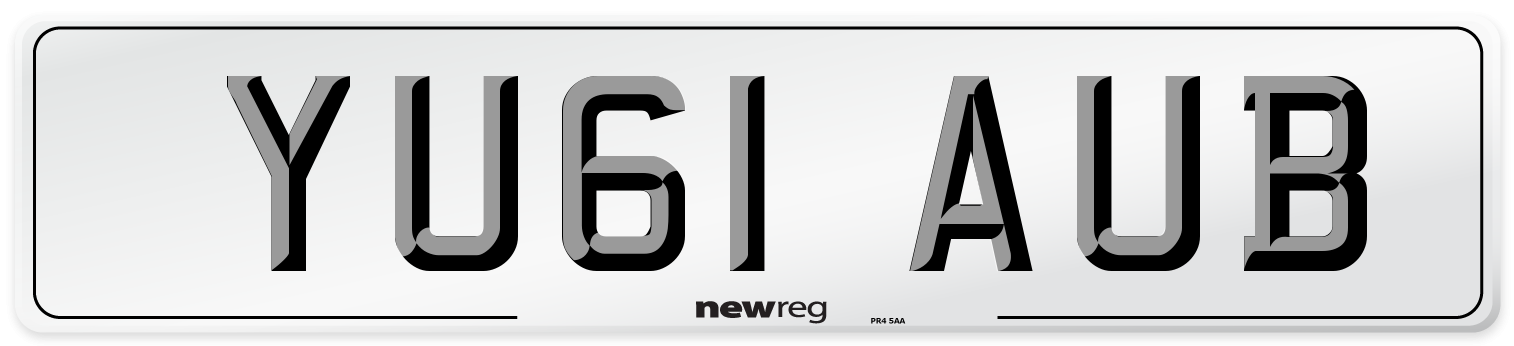 YU61 AUB Number Plate from New Reg